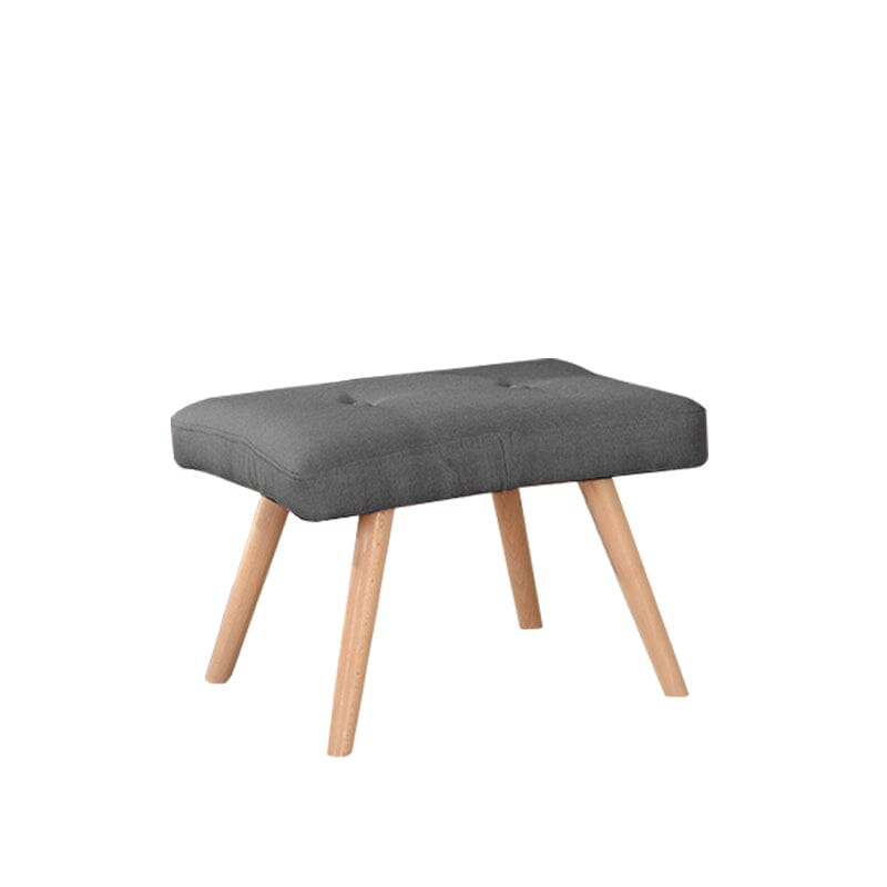 Soft Velvet Wingback Lounge Chair and Footstool