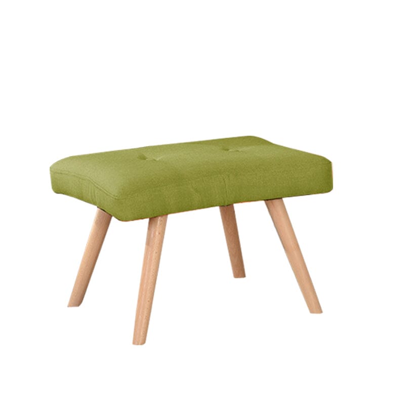 Soft Velvet Wingback Lounge Chair and Footstool