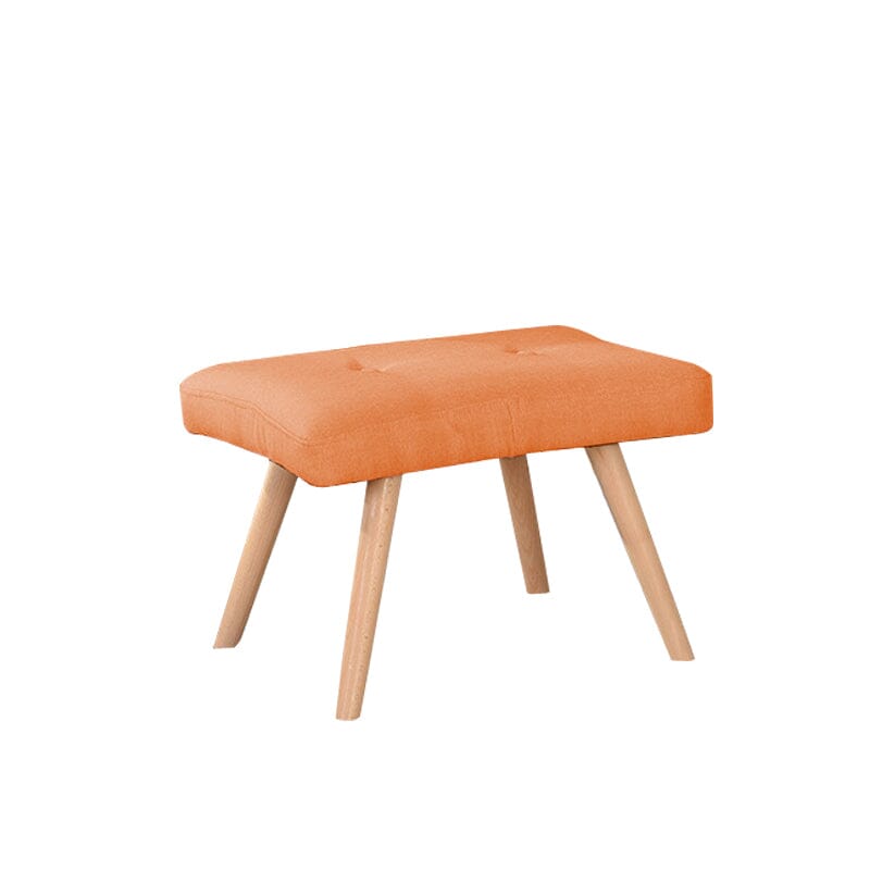 Soft Velvet Wingback Lounge Chair and Footstool