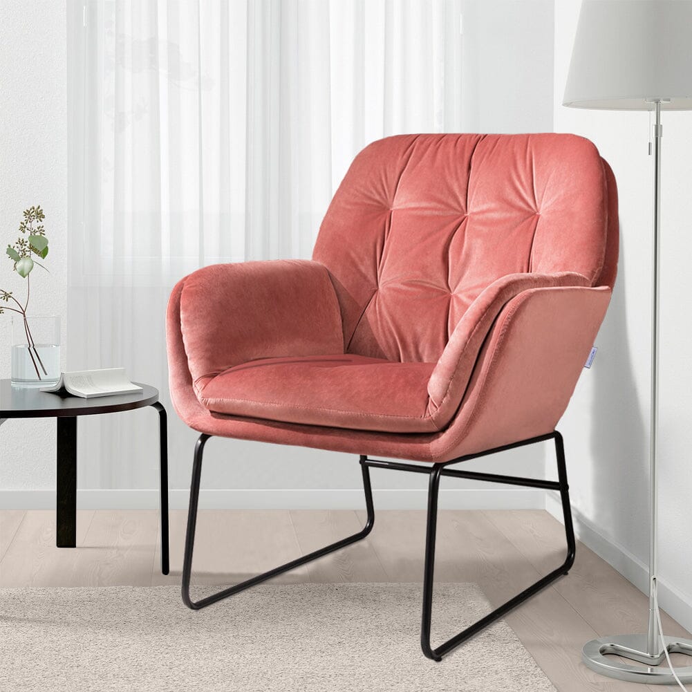 75cm Wide Faux Leather Armchair Double Layer Padded Occasional Chair