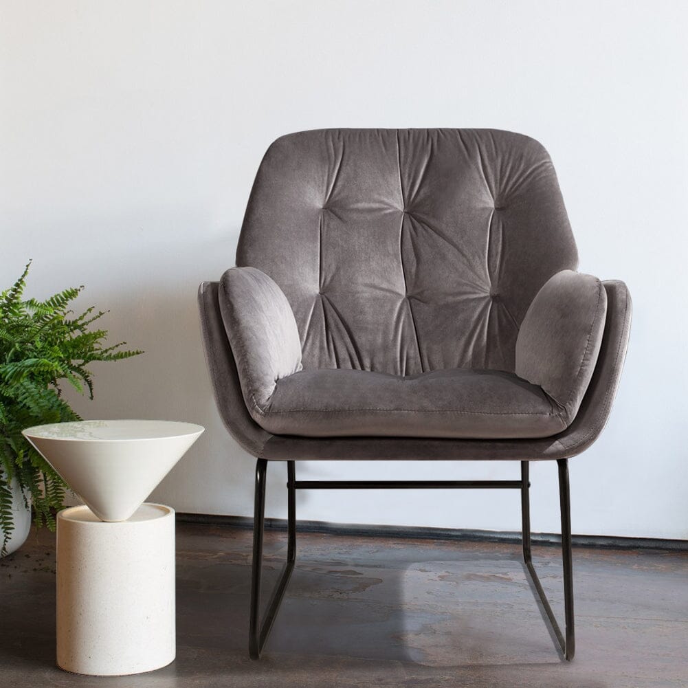 75cm Wide Faux Leather Armchair Double Layer Padded Occasional Chair