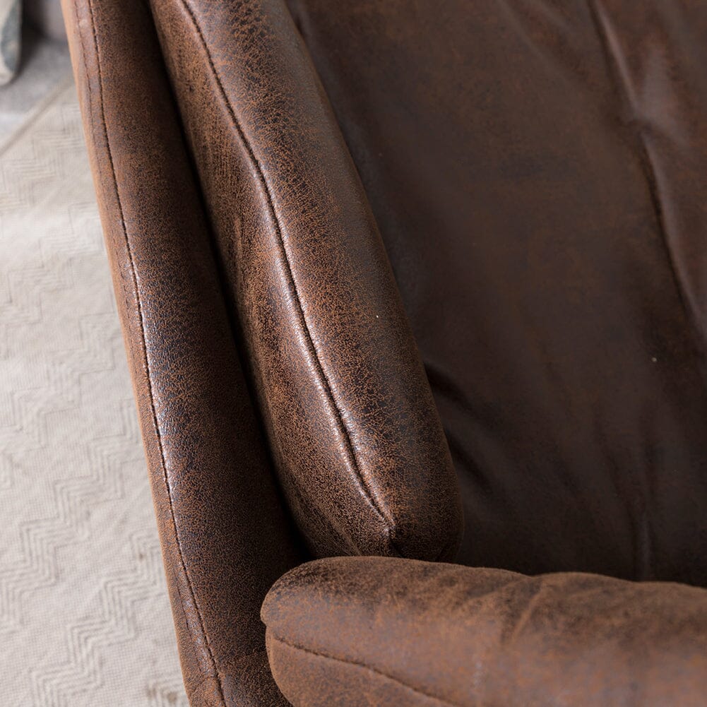 75cm Wide Faux Leather Armchair Double Layer Padded Occasional Chair