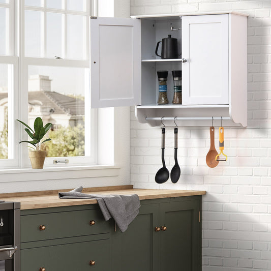 Wall Mounted Bathroom Cabinet with Adjustable Shelf-White