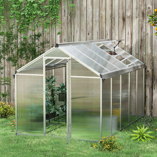 Outsunny 10 x 6ft Aluminium Frame Walk-In Greenhouse