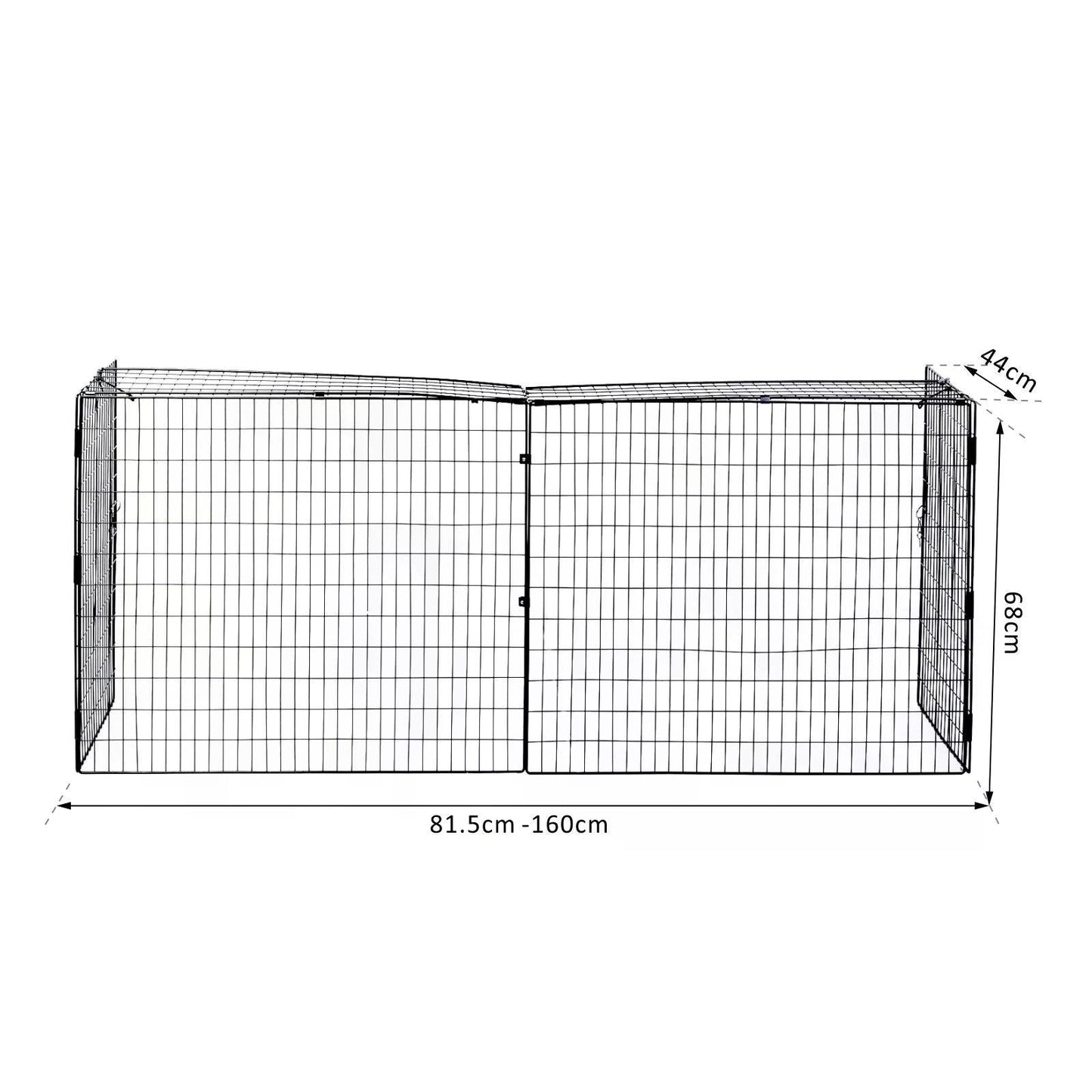 HOMCOM Extendable Fire Guard Screen, Freestanding Fire Screen Spark Guard, Folding Fireplace Cover, Wire Mesh, 81.5-160cm, Black
