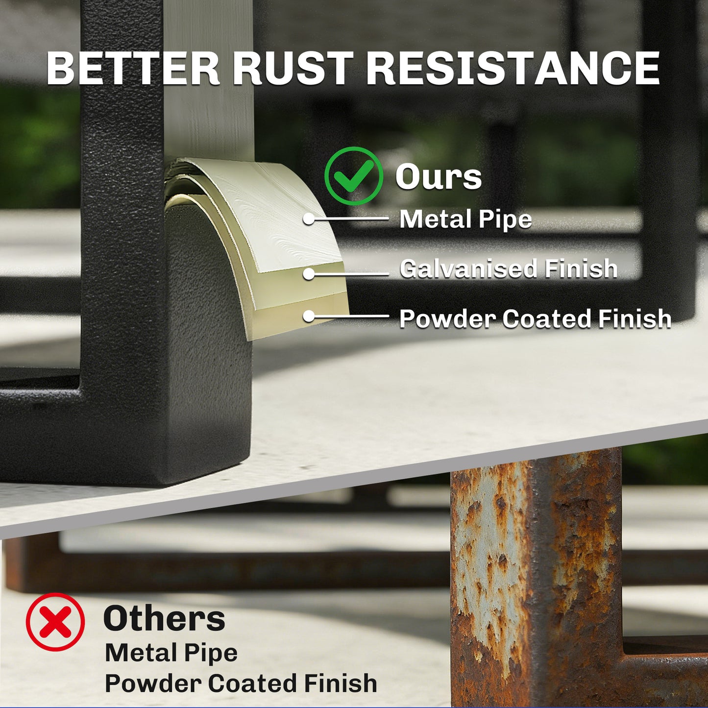 Outsunny 5 Seater Rattan Garden Furniture Set, L Shaped Garden Corner Sofa, Adjustable Back, Faux Wood Tables, Grey