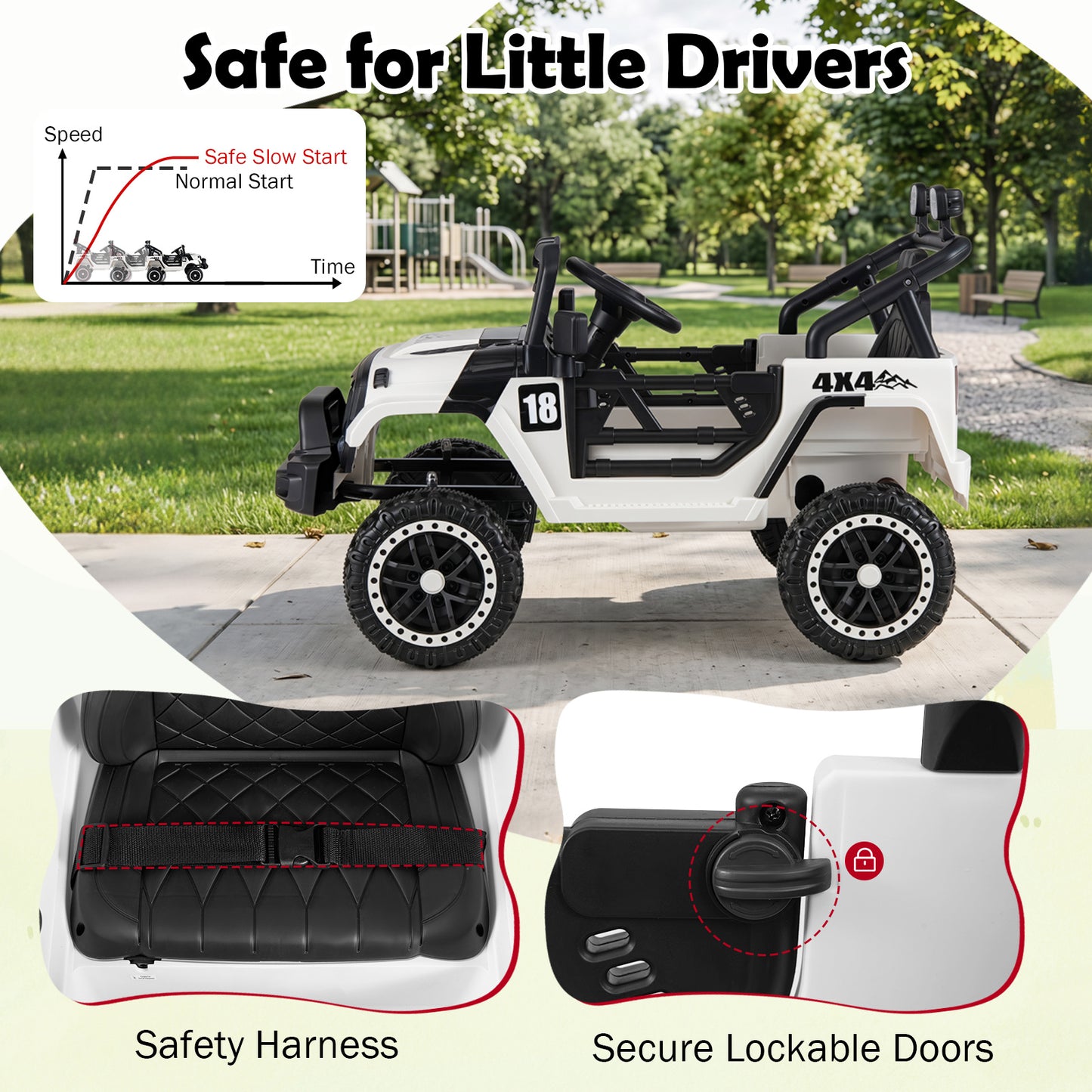 Kids Ride on Truck 12V Electric Toy Vehicle with Remote Control-Black