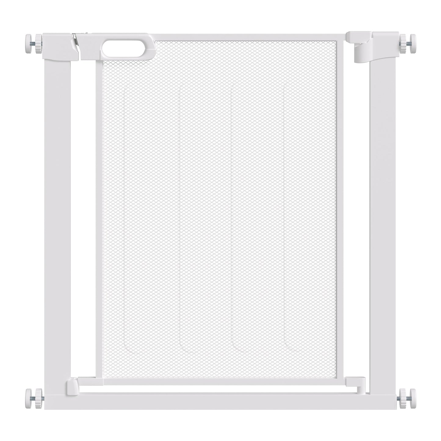 PawHut Pet Safety Gate, for Doorways, Staircases, Hallways, with 75-82cm Adjustable Width - White