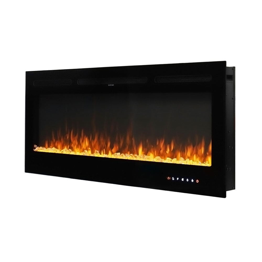 60 Inch Wall Mounted Fireplaces 1500W Insert Modern Electric Fireplace Heater