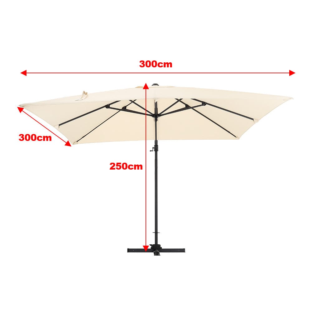 Parasol ogrodowy Parasol wspornikowy z pojemnikiem na wodę w kształcie płatka
