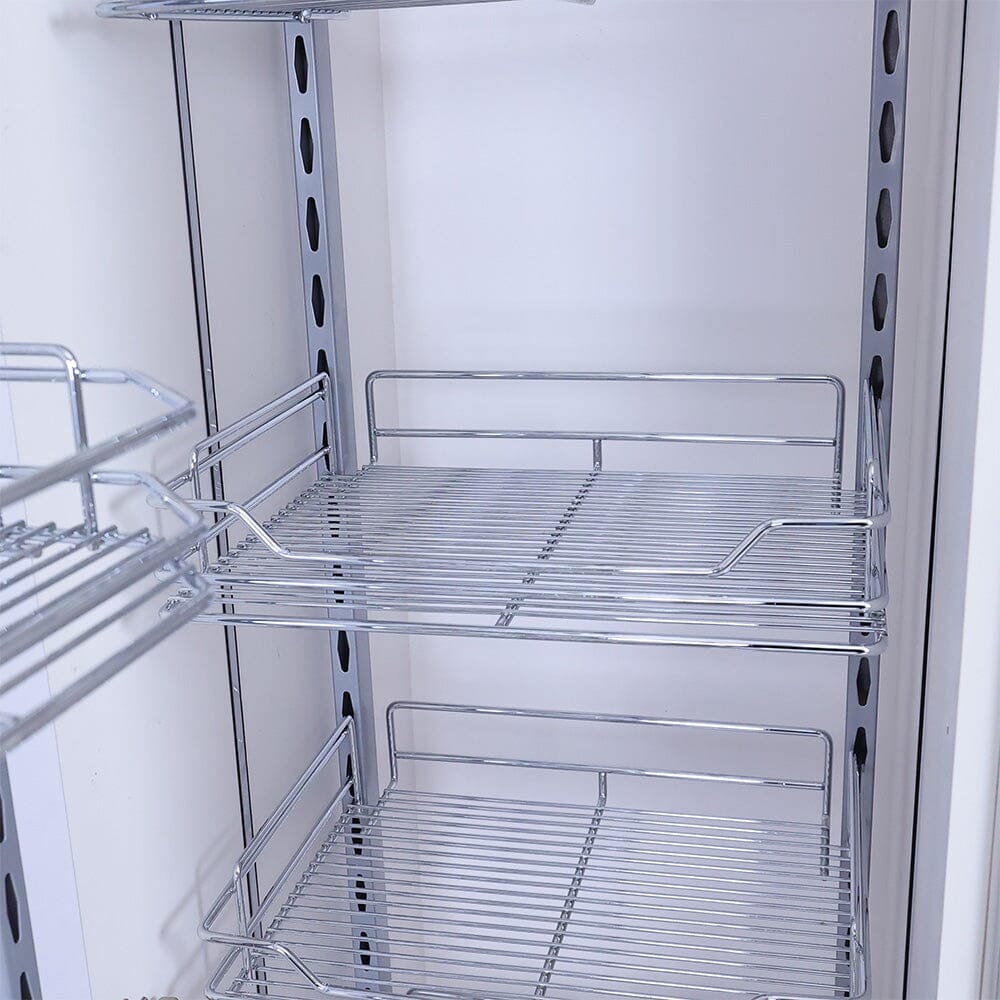 Tall Tandem Metal Pull Out Pantry 6 Shelves
