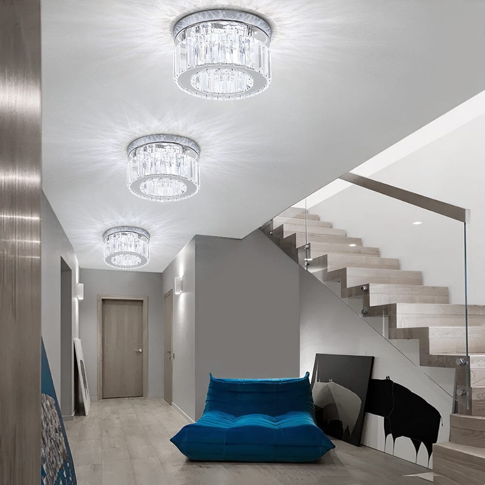 Modern Round Crystal Ceiling Light