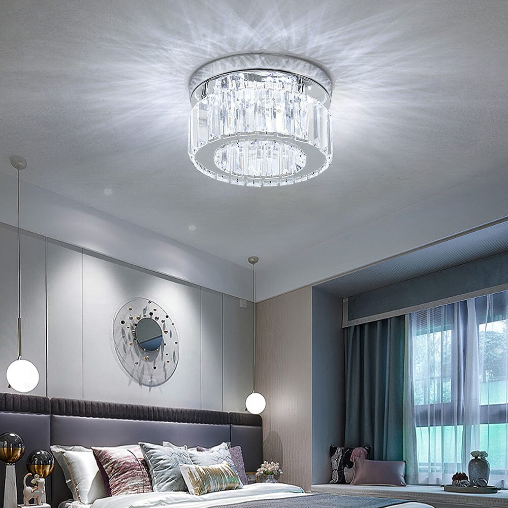 Modern Round Crystal Ceiling Light
