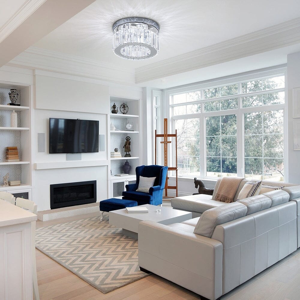 Modern Round Crystal Ceiling Light