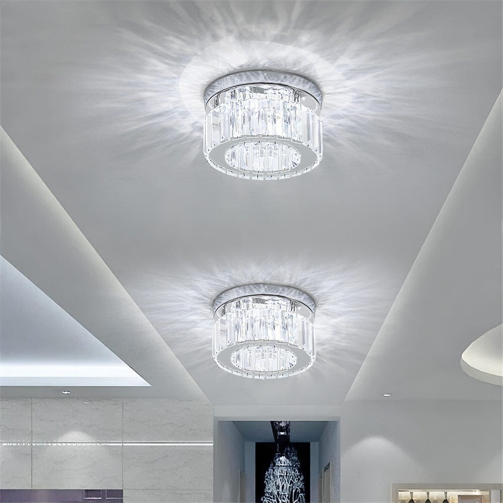 Modern Round Crystal Ceiling Light