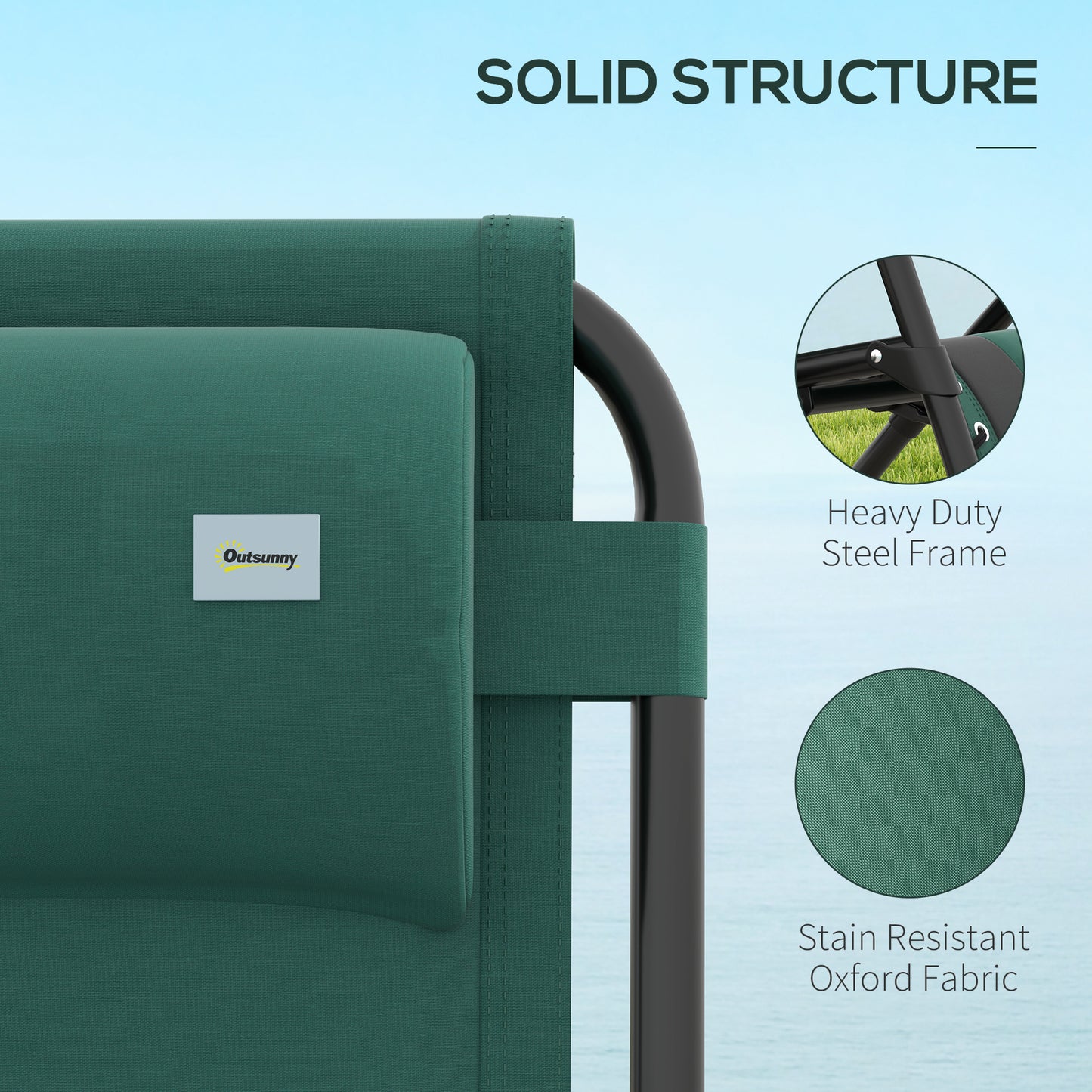 Outsunny Zero Gravity Lounger Chair Set of 2, składany rozkładany fotel ogrodowy z wyściełanym siedziskiem, uchwytem na kubek, miękką poduszką i zagłówkiem do użytku przy basenie, kempingowy, zielony