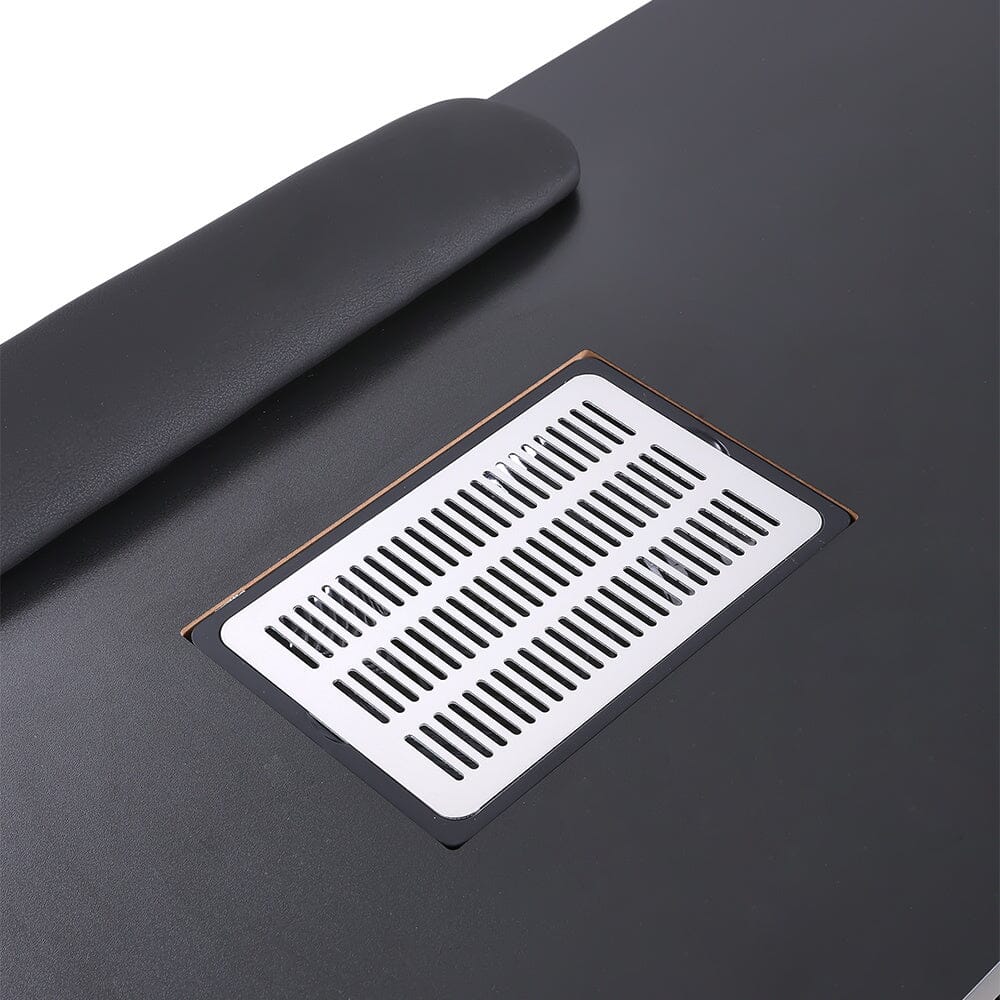 Complete Manicure Table Black 4 Trays & Lamp With Dust Collector
