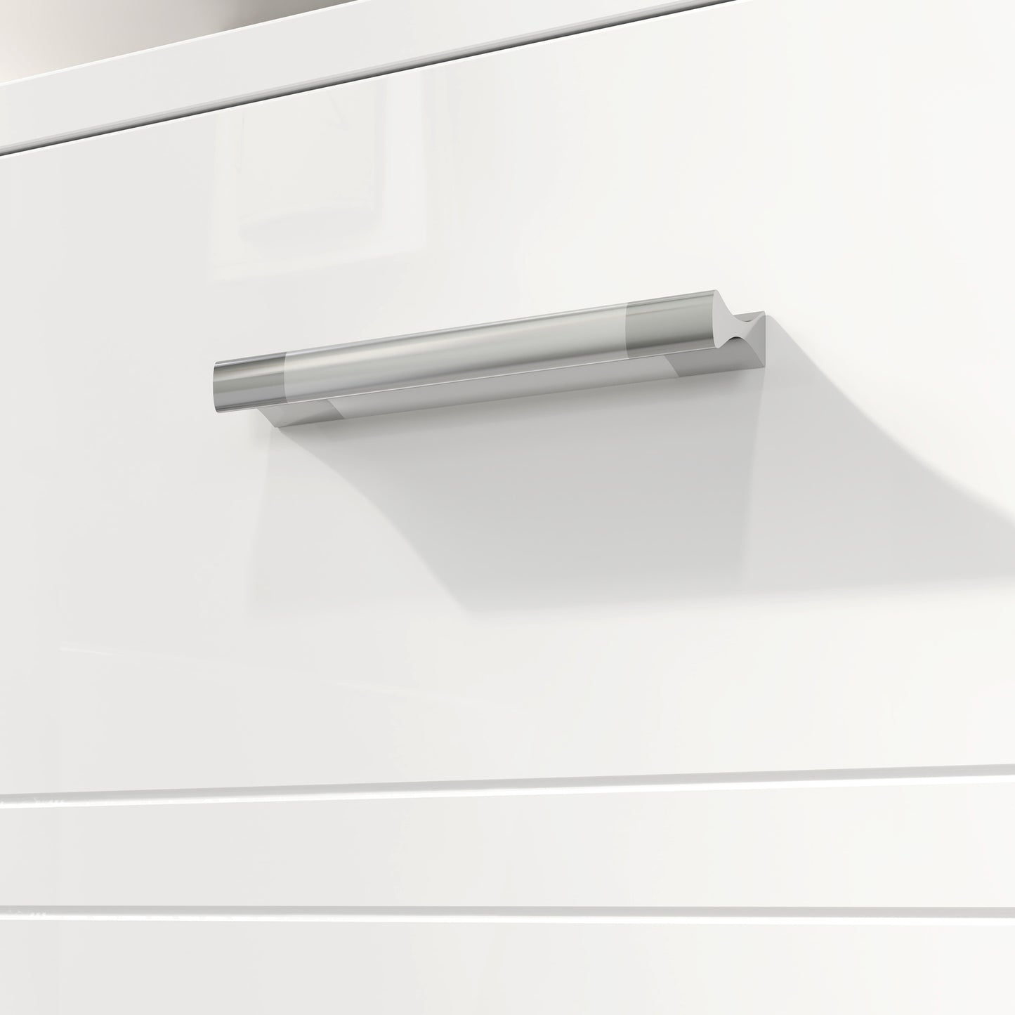 kleankin Under Sink Cabinet, Bathroom Vanity Unit, Pedestal Under Sink Design, Storage Cupboard with Adjustable Shelf, High Gloss, White