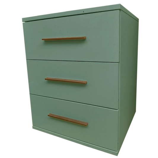 Bedside Table WINSTEAD 3 Drawer Nightstand Green 45cm