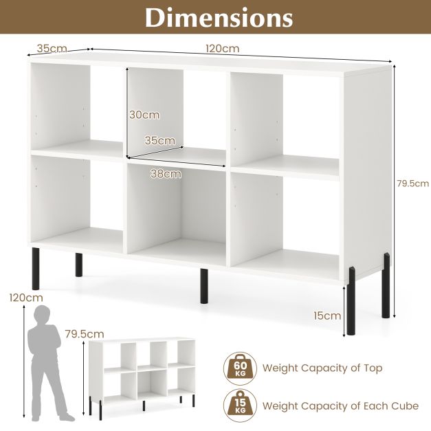Open-Back Bookshelf with Drawer for Study-White