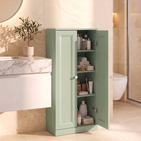HOMCOM Narrow Bathroom Cabinet in Green, image 2