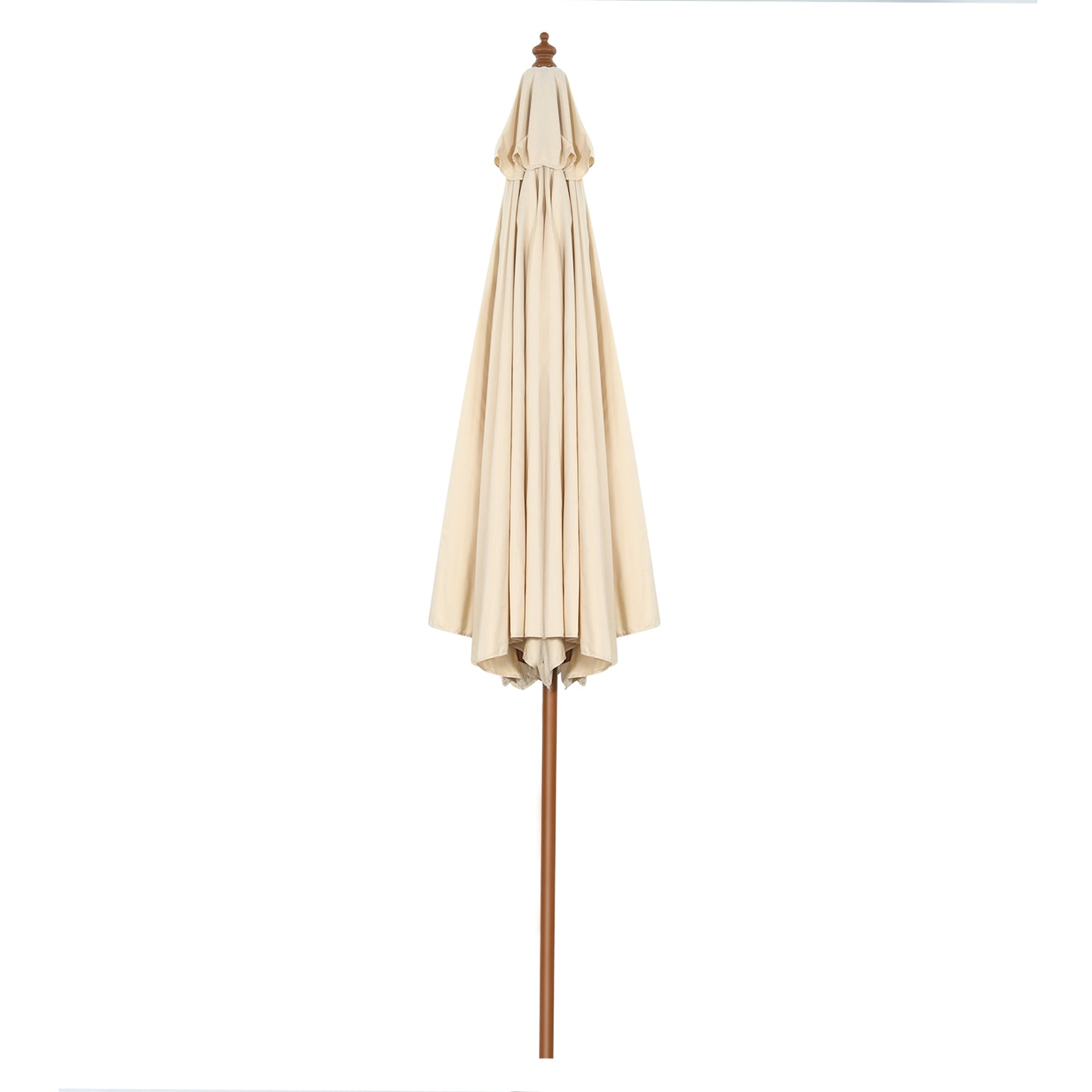2.7/3m Wooden Patio Parasol Sun Shade Umbrella with 8 Ribs-3 m