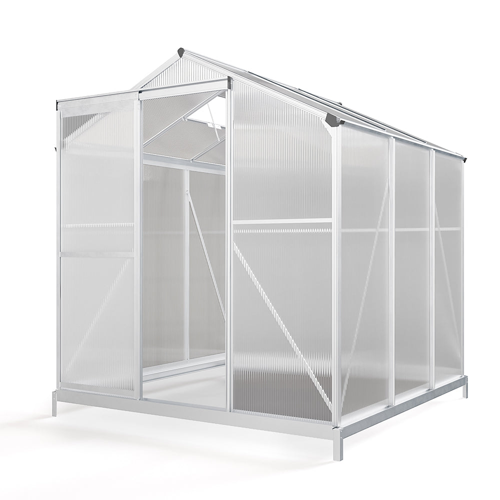 The Home Master Silver Aluminum Framed 6x6 Greenhouse with Vent