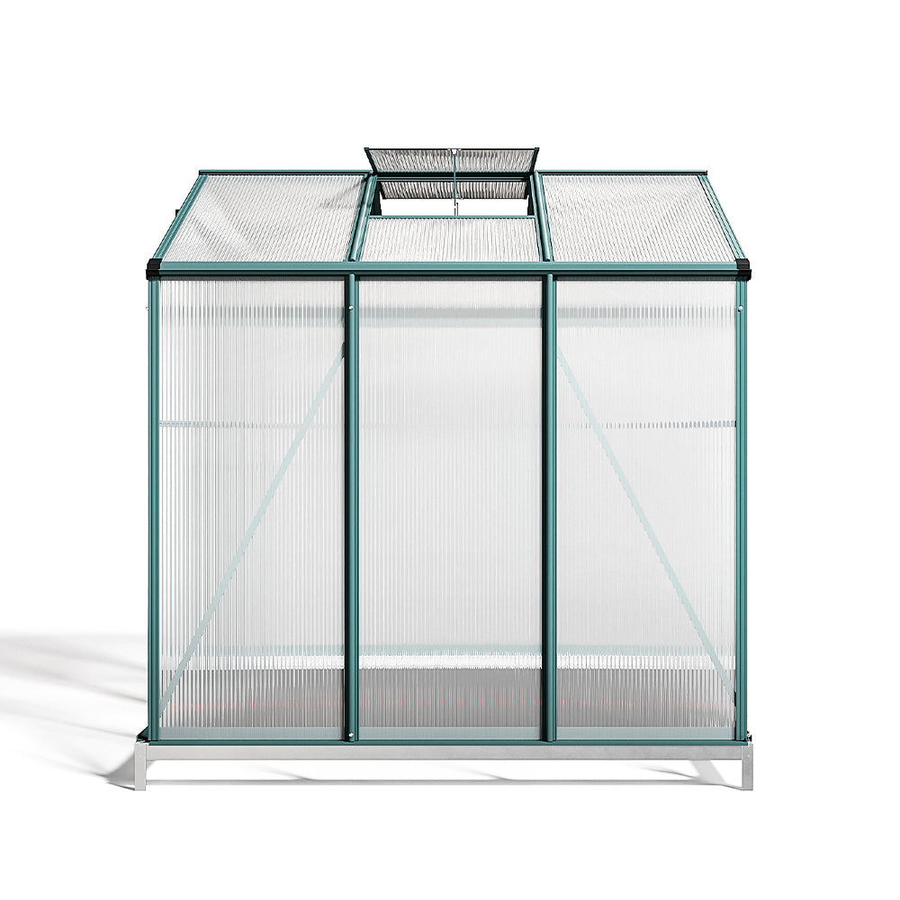 6' x 6' ft Garden Greenhouse Green Framed with Vent