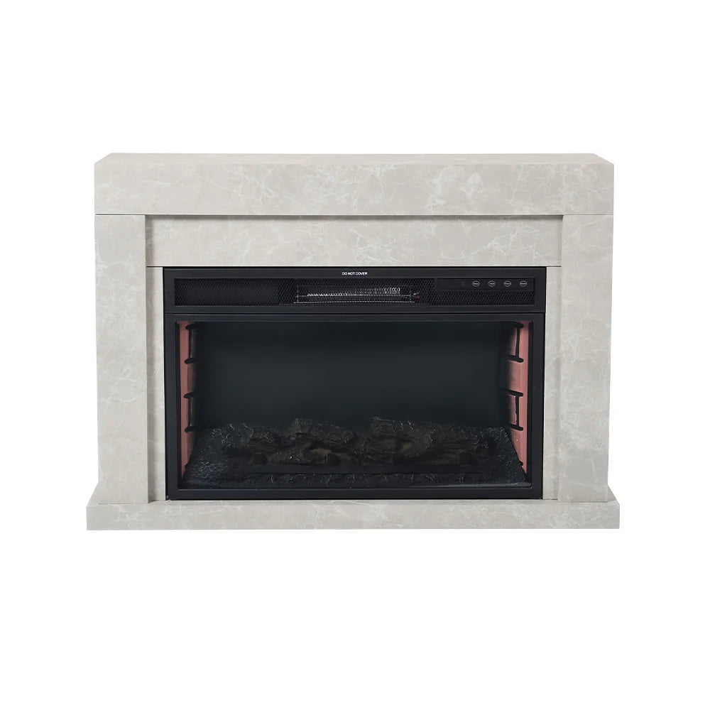 Rustic Electric Fireplace Mantel with Remote Control