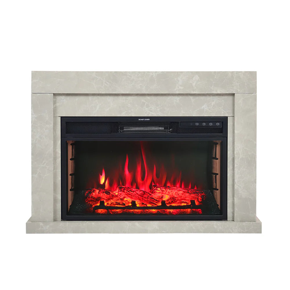 Rustic Electric Fireplace Mantel with Remote Control