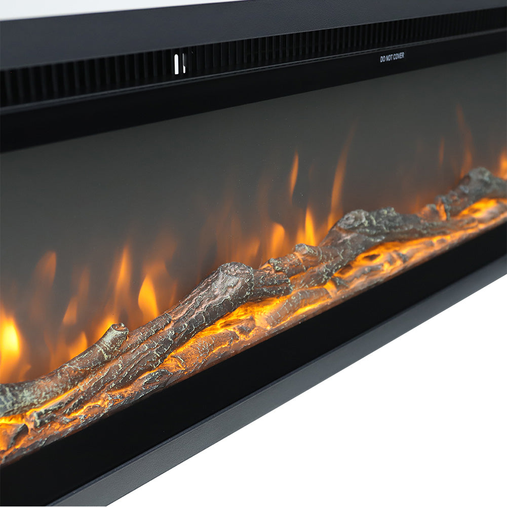 40/50/60/70/80 Inch Electric Fireplace 9 Colour LED Flame Effect Heater With Remote Control