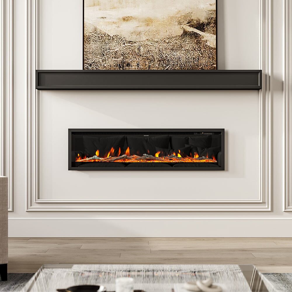 40/50/60/70/80 Inch Electric Fireplace 9 Colour LED Flame Effect Heater With Remote Control
