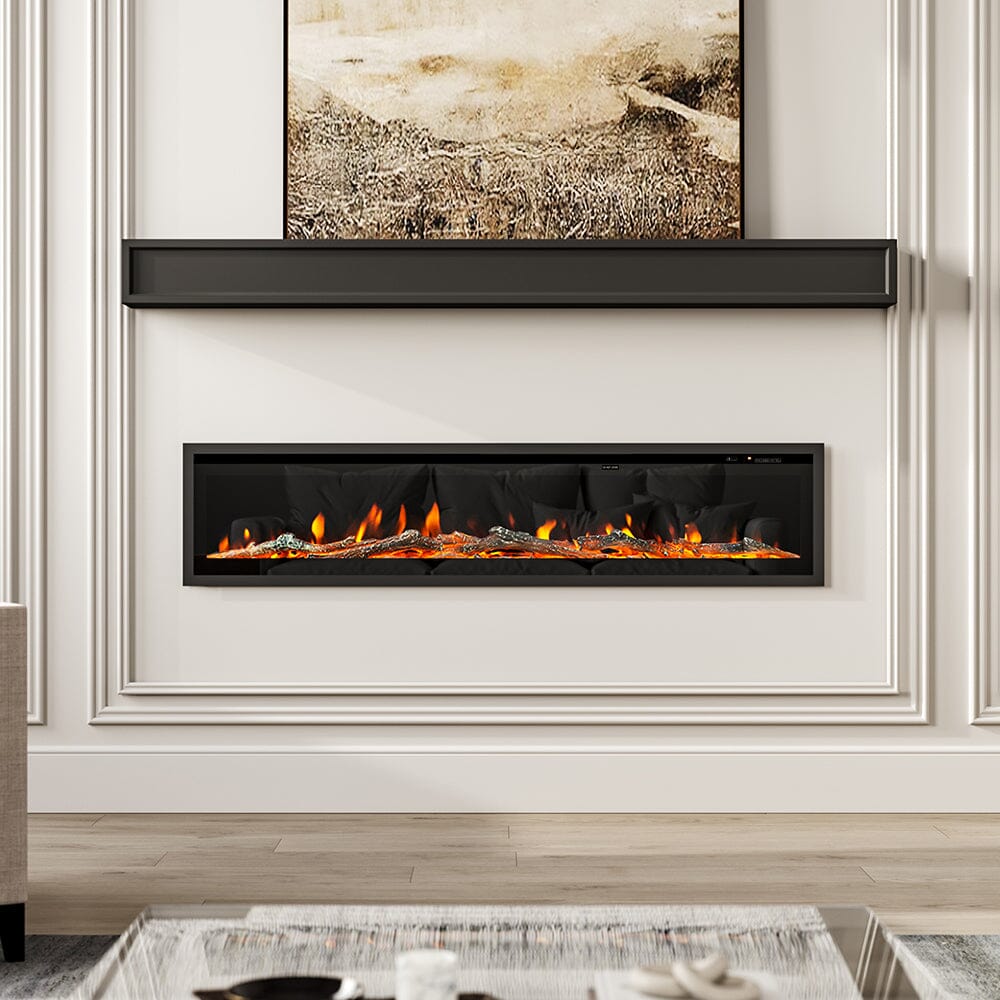 40/50/60/70/80 Inch Electric Fireplace 9 Colour LED Flame Effect Heater With Remote Control