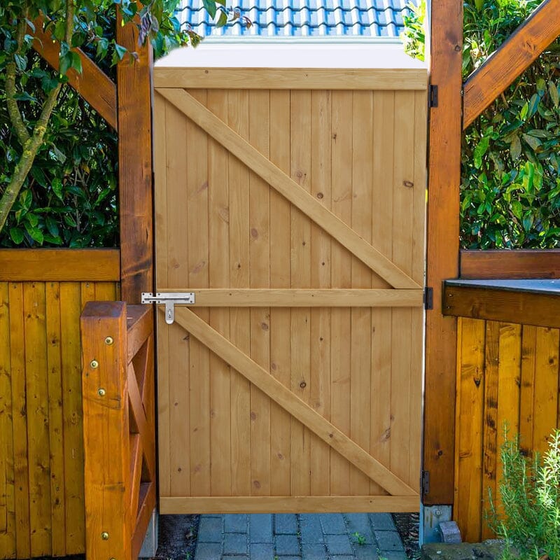 4ft/6ft H Pine Wood Garden Gate with Latch