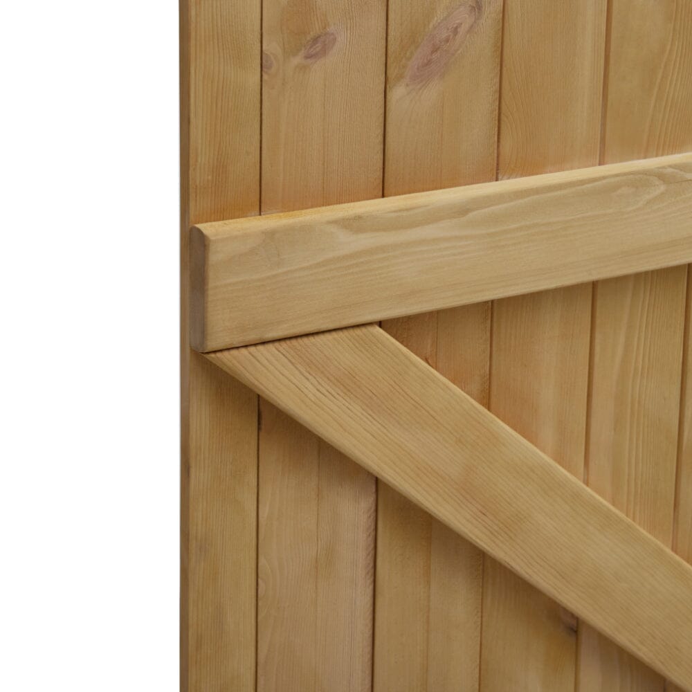 4ft/6ft H Pine Wood Garden Gate with Latch