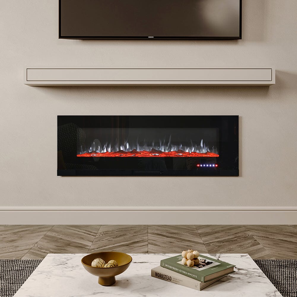 50/60 inch Wall Mounted Electric Fireplaces 5000BTU Inset Fireplace Heater