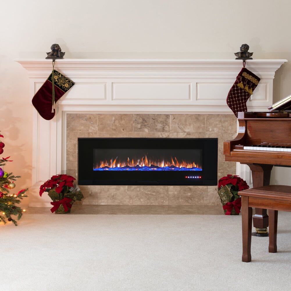 50/60 inch Wall Mounted Electric Fireplaces 5000BTU Inset Fireplace Heater