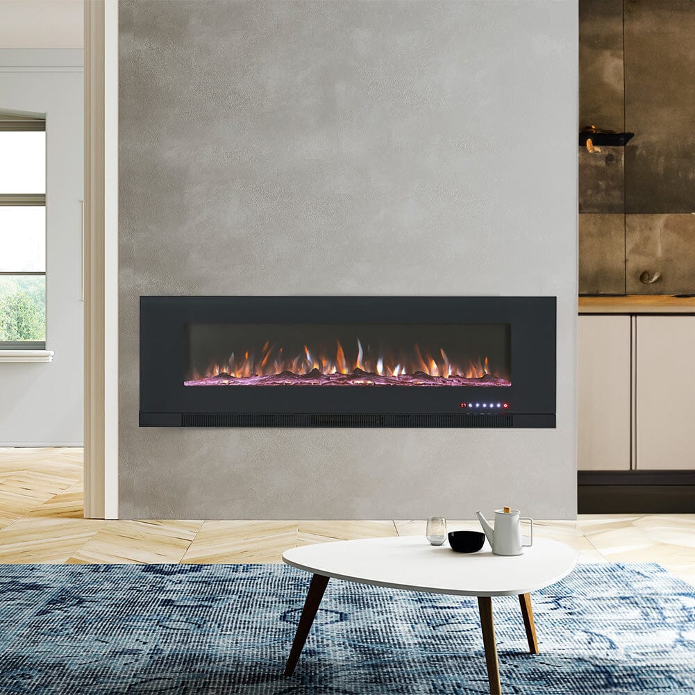 50/60 inch Wall Mounted Electric Fireplaces 5000BTU Inset Fireplace Heater
