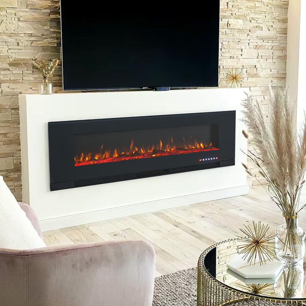 50/60 inch Wall Mounted Electric Fireplaces 5000BTU Inset Fireplace Heater