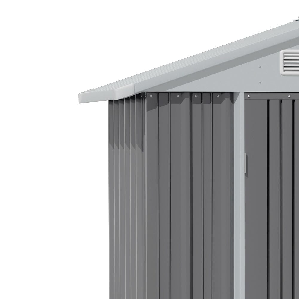 4 x 6ft Metalowy ogrodowy domek narzędziowy do przechowywania na zewnątrz z zamykanymi drzwiami