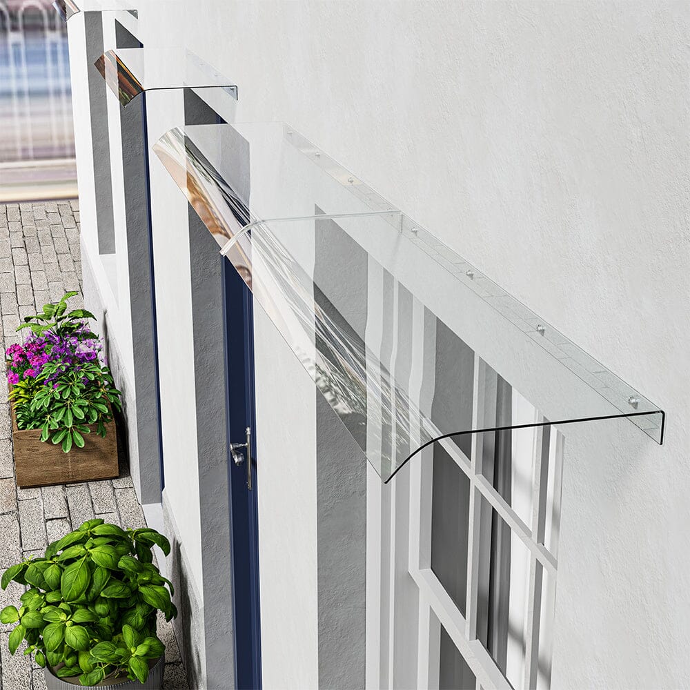 Transparent Window Door Awning Canopy 50cm Arc