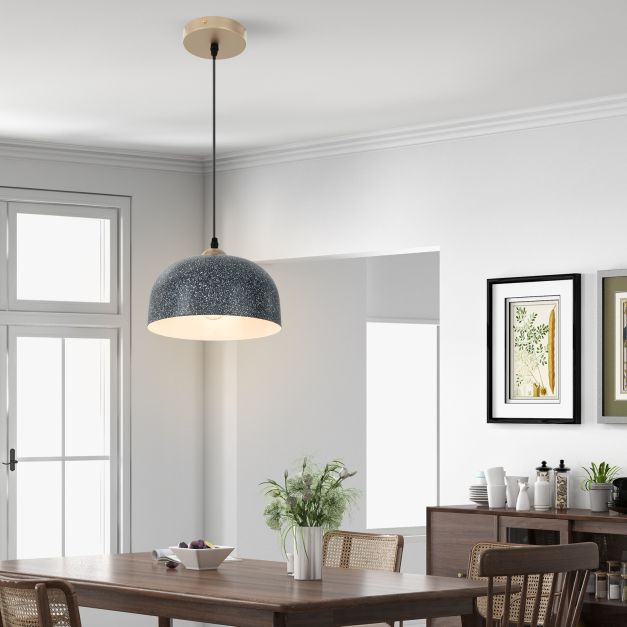 Pendant Light Fixture with Adjustable Hanging Cable and E27 Bulb Base
