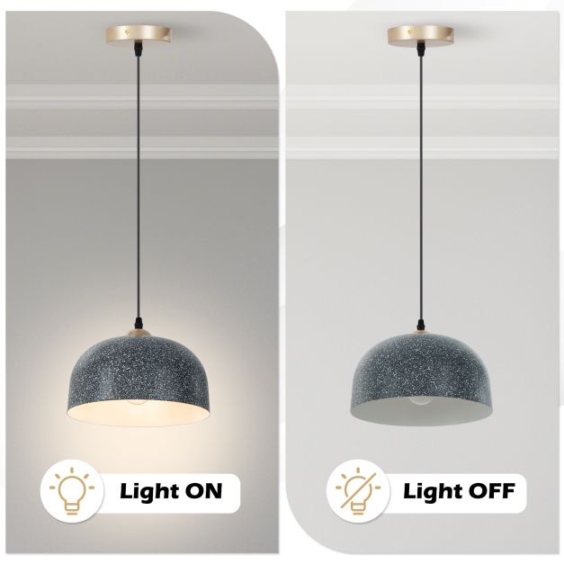 Pendant Light Fixture with Adjustable Hanging Cable and E27 Bulb Base