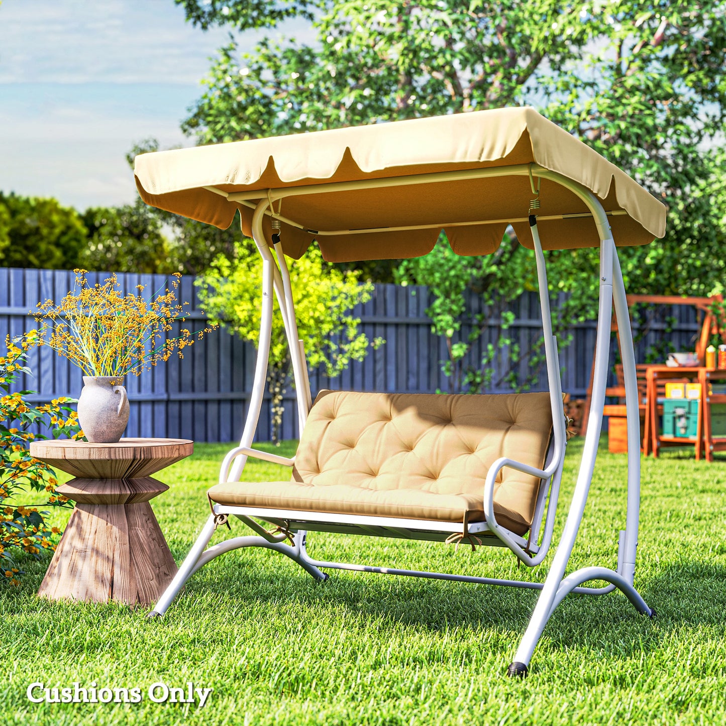 Poduszka na ławkę dwuosobową Outsunny - Khaki