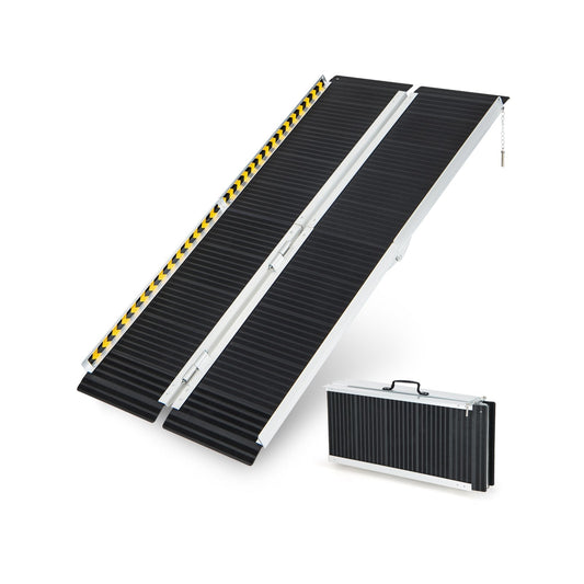 Portable Aluminum Wheelchair Ramp with Transition Plate-5FT