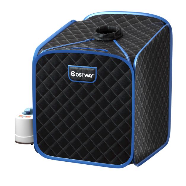 Portable Steam Sauna Spa Private Sauna Tent with Adjustable Temperature-Black