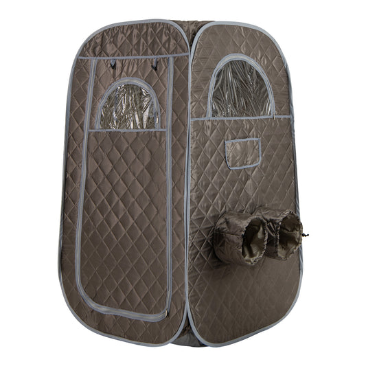 Portable Steam Sauna Tent with 1000W 3L Steam Generator and Chair-Grey