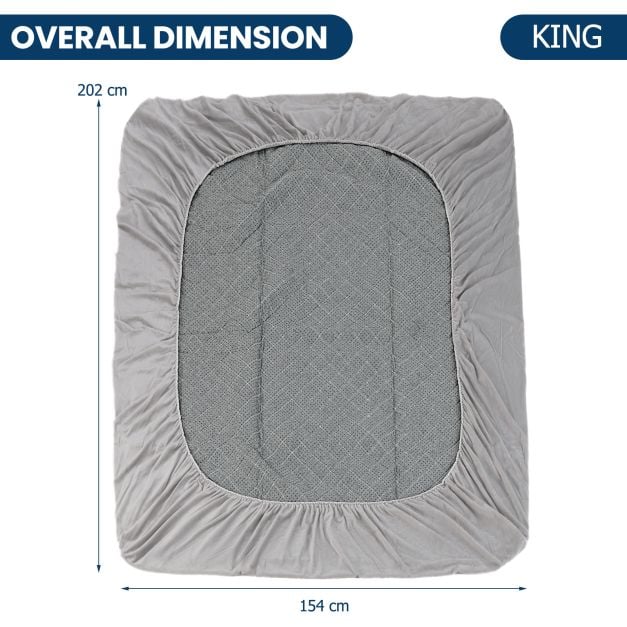 Twin/Queen/King Size Luxury Super Soft Velvet Mattress Protector-Queen size