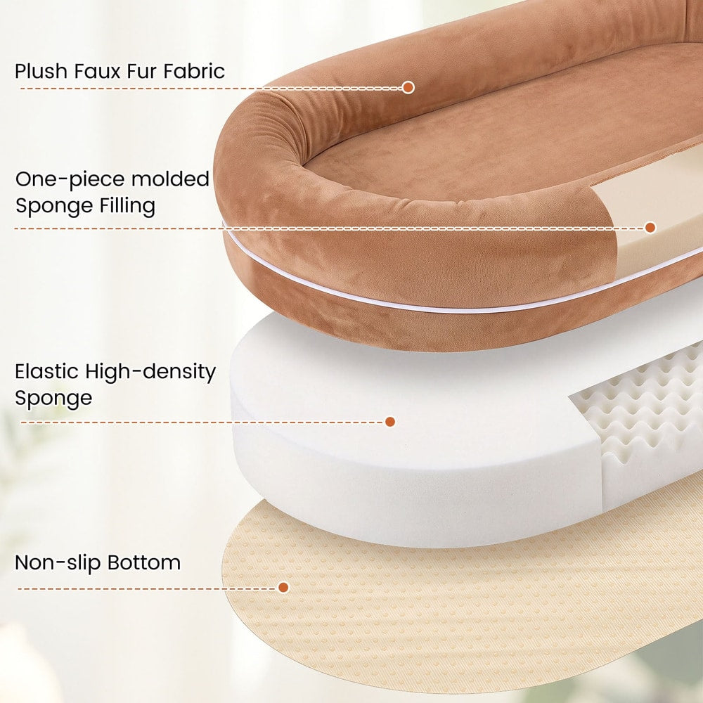 Removable Detachable Human Dog Bed in Brown, image 7