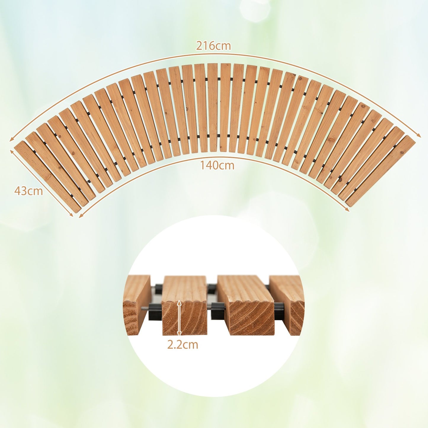 Roll-Out Garden Pathway with Non-slip Surface and Plastic Sheath